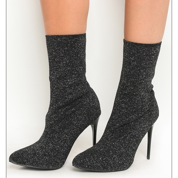 🤩Black & Gray Sock Booties🌟 - Picture 2 of 2
